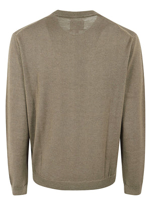 MAGLIONE UOMO GIROCOLLO LAMBSWOOL CREWNECK - WOOLRICH<BR/> CFWOKN2091MRUF5111 614 Dark Green WOOLRICH