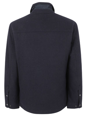 GIACCA A CAMICIA UOMO WOOL ALASKAN - WOOLRICH CFWOOS2045MBUT3190 3989 MELTON BLUE WOOLRICH