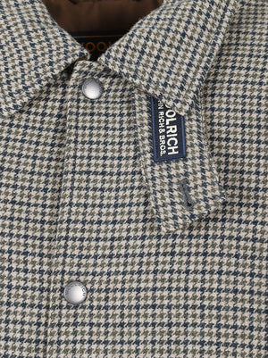 GIACCA A CAMICIA UOMO WOOL CHECK KEATING - WOOLRICH CFWOOS2066MRUT3046 7387 BROWN PIED DE POUL WOOLRICH
