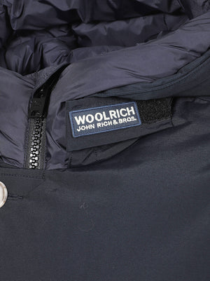 GIACCA UOMO CON CAPPUCCIO ARTIC - WOOLRICH CFWOOU0483MBUT0001 MLB MELTON BLUE WOOLRICH