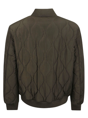 GIACCA BOMBER UOMO ONION QUILTED - WOOLRICH <BR/> CFWOOU2195MRUT5429 614 Dark Green WOOLRICH