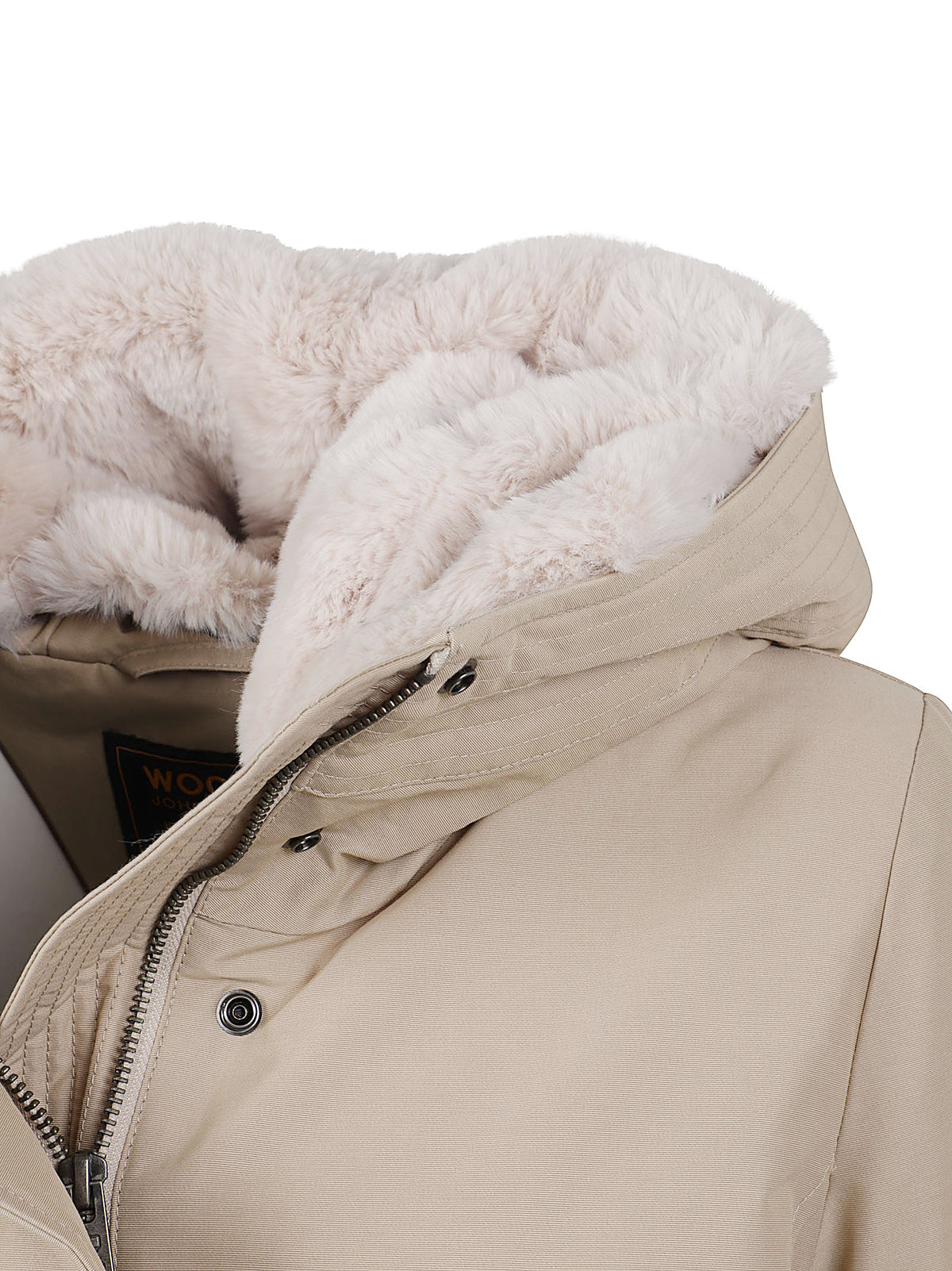 GIACCA DONNA BOULDER FAUX FUR PARKA - WOOLRICH CFWWOU2265FRUT0001 OXT Oxford Tan WOOLRICH
