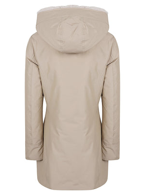 GIACCA DONNA BOULDER FAUX FUR PARKA - WOOLRICH CFWWOU2265FRUT0001 OXT Oxford Tan WOOLRICH