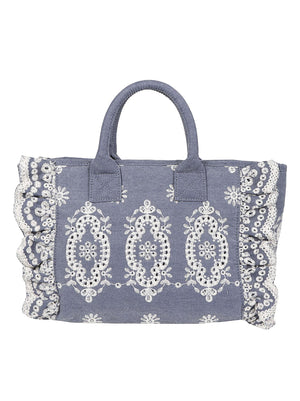 BORSA DONNA COLETTE VOLANT N 00485L SANGALLO FLOWERS DENIM MC 2