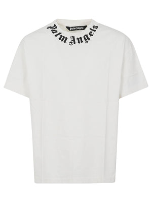 Maglietta uomo manica corta PMAA109S26JER008 0310 OFF WHITE-BLACK PALM ANGELS