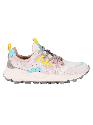 Scarpa donna in suede<BR/> 2017817 LIGHT PINK-OFFWHITE-PINK FLOWER MOUNTAIN
