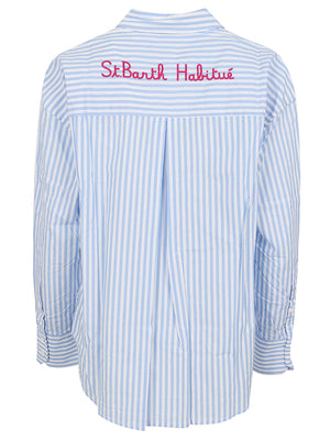 Camicia donna<BR/> CRISTAL 01942L COTTON STRIPES V SB MC 2