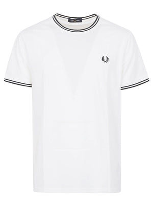 Maglia uomo manica corta FPM1588V 100 White FRED PERRY