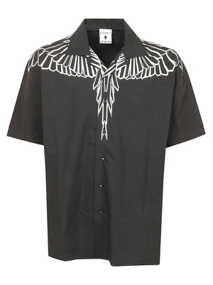 Camicia uomo S6CMMASI009 110 Nero MARCELO BURLON