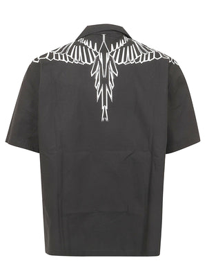 Camicia uomo S6CMMASI009 110 Nero MARCELO BURLON