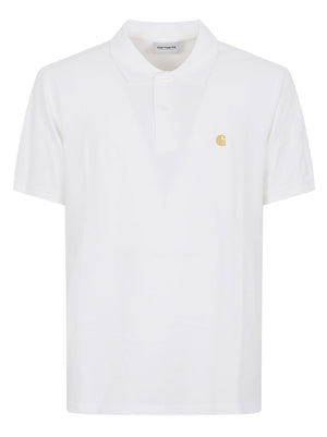 POLO UOMO I023807 WHITE-GOLD CARHARTT