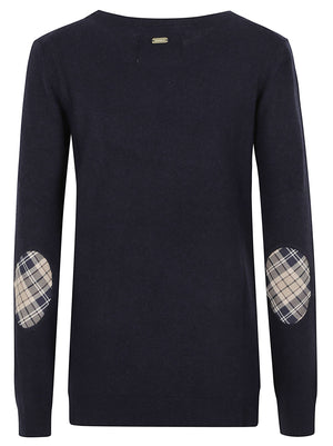 MAGLIONE GIROCOLLO DONNA BASICO<BR/> LKN1075 NY91 NAVY-BIRCHWOOD BARBOUR 