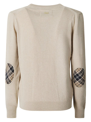 MAGLIONE DONNA LKN1076 BE54 HONEY-BIRCHWOOD BARBOUR 