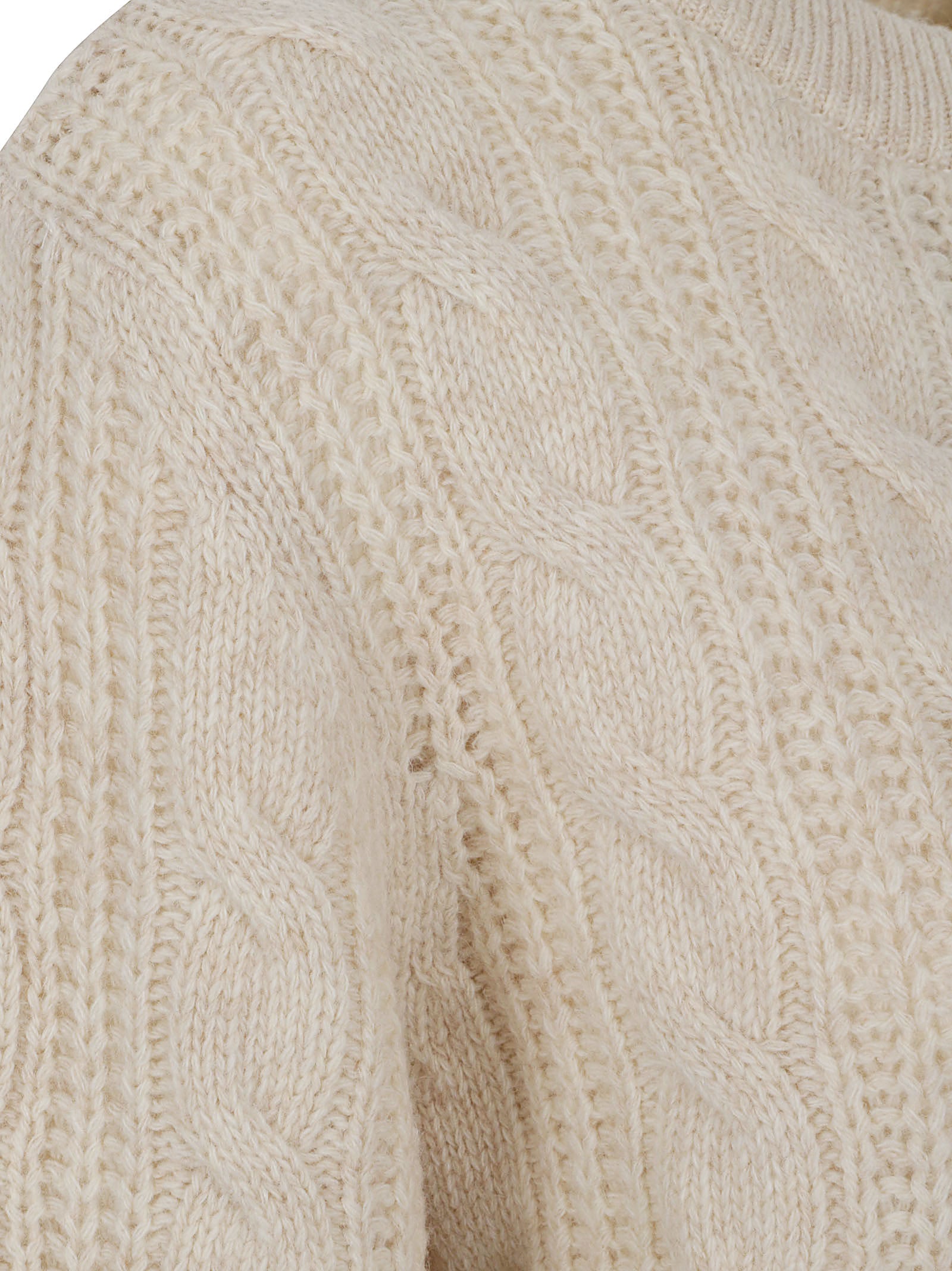 MAGLIONE GIROCOLLO DONNA A TRECCE<BR/> LKN1802 CR52 BIRCH BARBOUR 