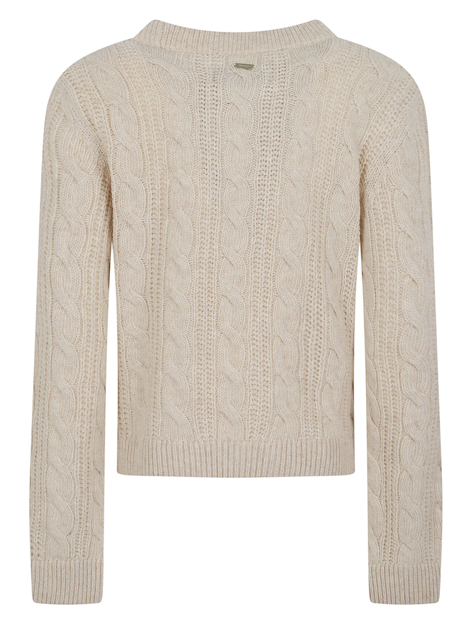 MAGLIONE GIROCOLLO DONNA A TRECCE<BR/> LKN1802 CR52 BIRCH BARBOUR 
