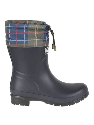 STIVALI DONNA IN GOMMA DA PIOGGIA LRF0122 NY11 NAVY-CLASSIC TARTAN BARBOUR 