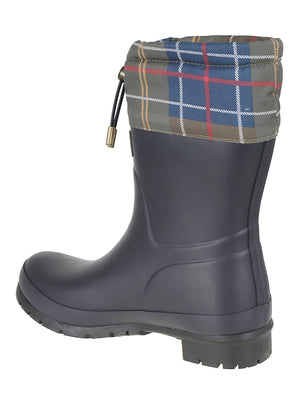 STIVALI DONNA IN GOMMA DA PIOGGIA LRF0122 NY11 NAVY-CLASSIC TARTAN BARBOUR 