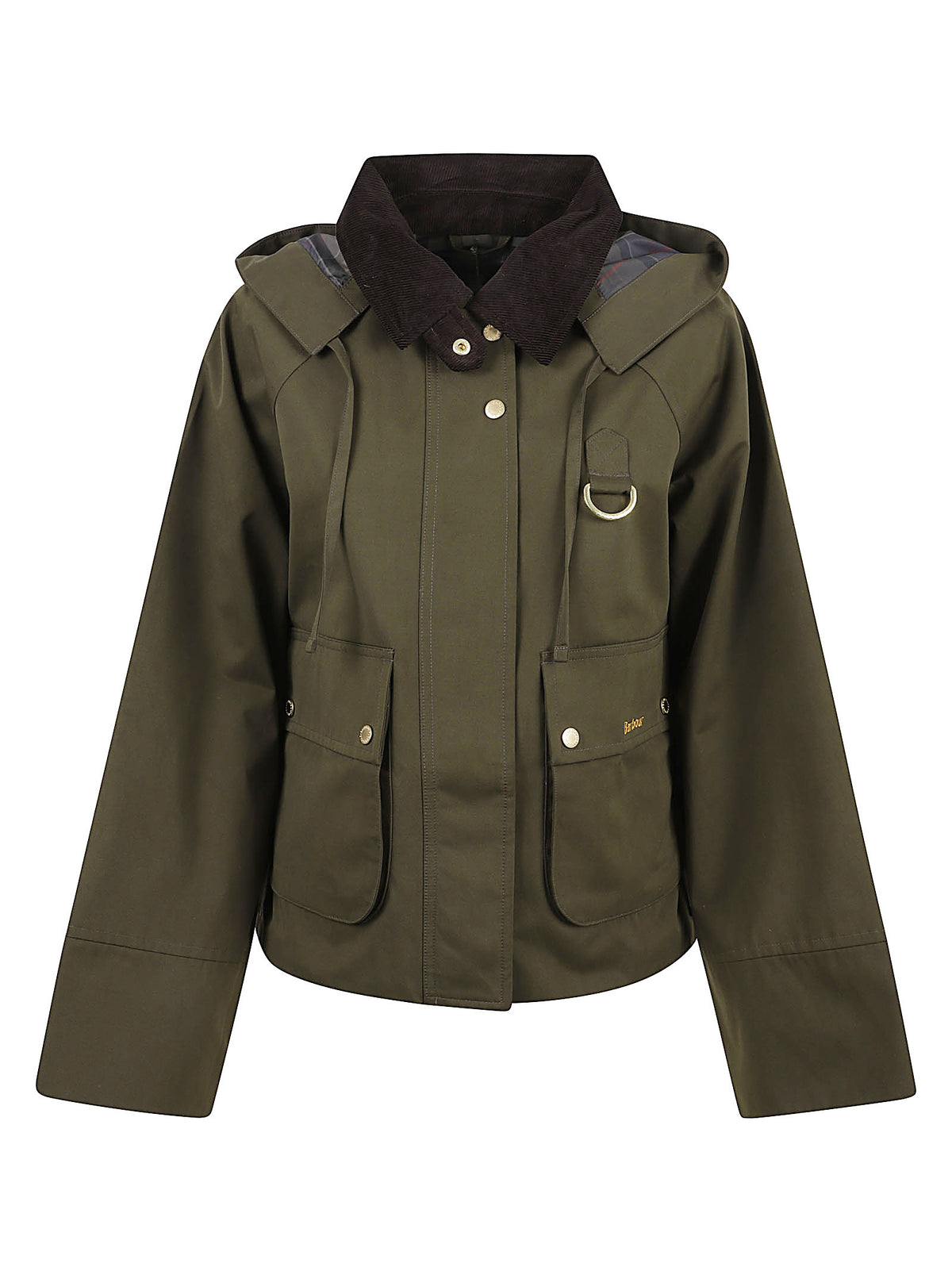 GIACCA DONNA CON CAPPUCCIO TERRINGTON SHOWERPROOF - BARBOUR<BR/> LSP0354 OL71 OLIVE-SHADOW CLASSIC BARBOUR 