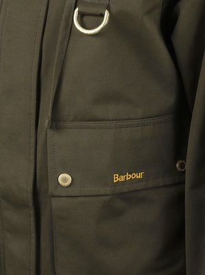 GIACCA DONNA CON CAPPUCCIO TERRINGTON SHOWERPROOF - BARBOUR<BR/> LSP0354 OL71 OLIVE-SHADOW CLASSIC BARBOUR 