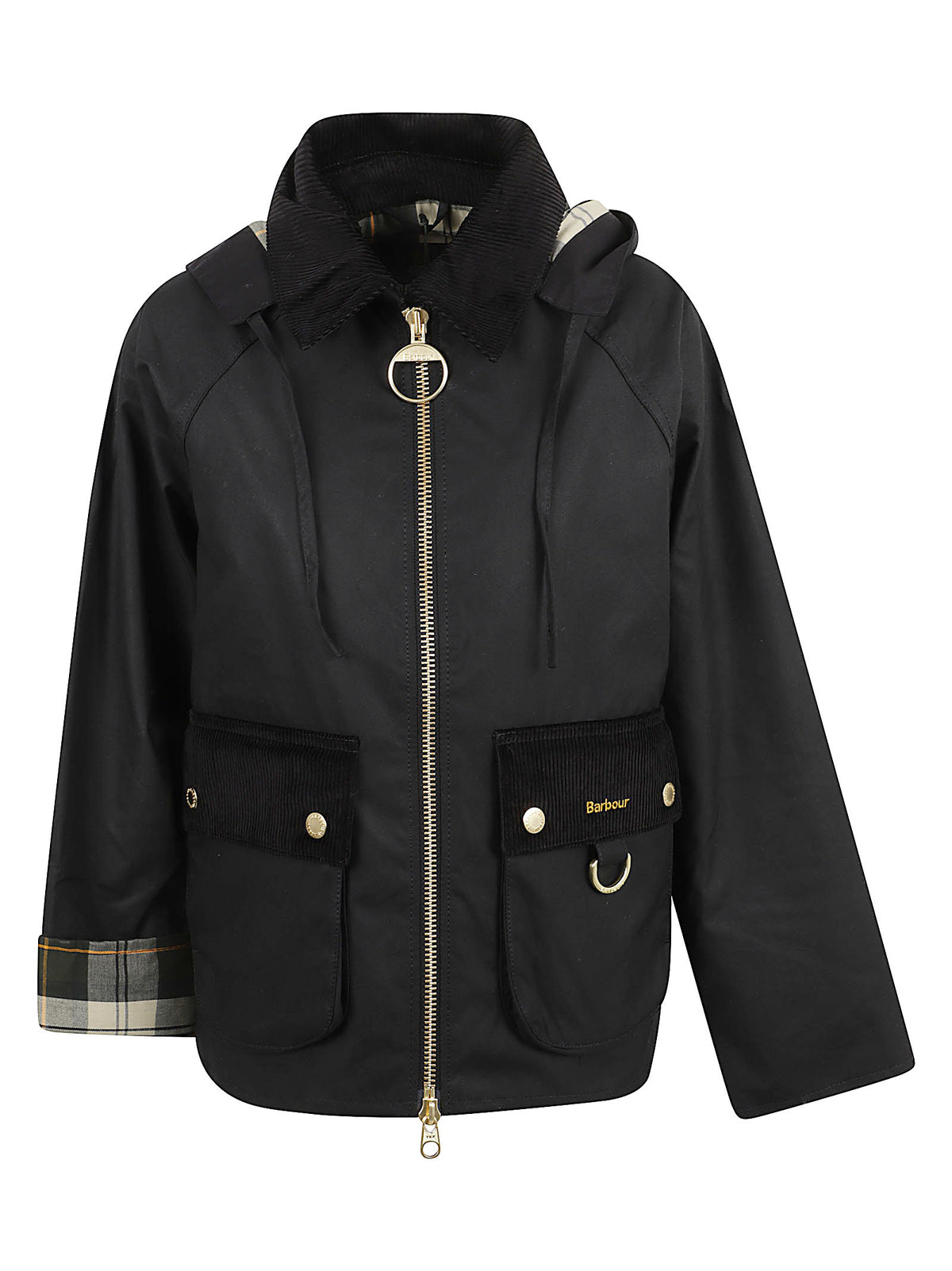 GIACCA DONNA CON CAPPUCCIO CARVILLE WAX JACKET - BARBOUR LWX1578 BK71 BLACK-ANCIENT BARBOUR 