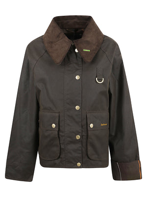 GIACCA DONNA MODERN SPEY WAX - BARBOUR LWX1595 OL71 OLIVE-CLASSIC BARBOUR 