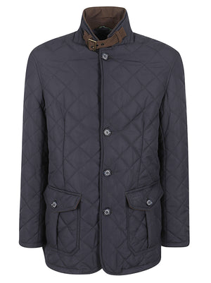 GIACCA UOMO QUILTED LUTZ - BARBOUR <BR/> MQU0508 NY71 NAVY BARBOUR 
