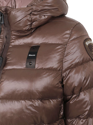 GIACCA DONNA CON CAPPUCCIO CAROLL - BLAUER 26WBLDC02070 00664830BBW BROWN BLAUER 