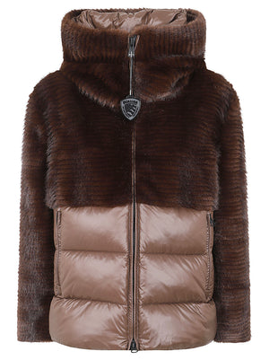 GIACCA DONNA CON CAPPUCCIO FANEVIL - BLAUER 26WBLDC02304 00768530BBW BROWN BLAUER 