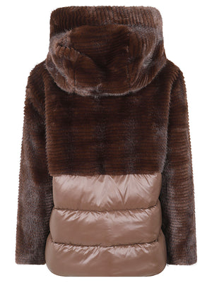 GIACCA DONNA CON CAPPUCCIO FANEVIL - BLAUER 26WBLDC02304 00768530BBW BROWN BLAUER 