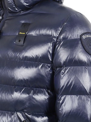GIACCA UOMO CON CAPPUCCIO ADAMS - BLAUER<BR/> 26WBLUC02054 005958888TB Blu BLAUER 
