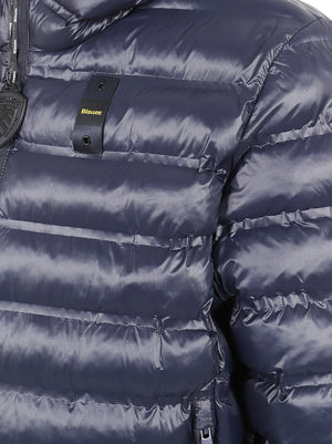 GIACCA UOMO CON CAPPUCCIO FISSO CHARLES - BLAUER 26WBLUC02218 007284888UB Blu BLAUER 