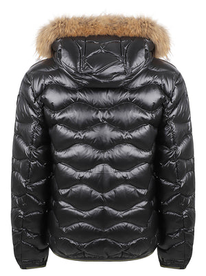 GIACCA UOMO CON CAPPUCCIO E ECOPELLICCIA WAVE FUR - BLAUER 26WBLUC03065 006355999 Nero BLAUER 