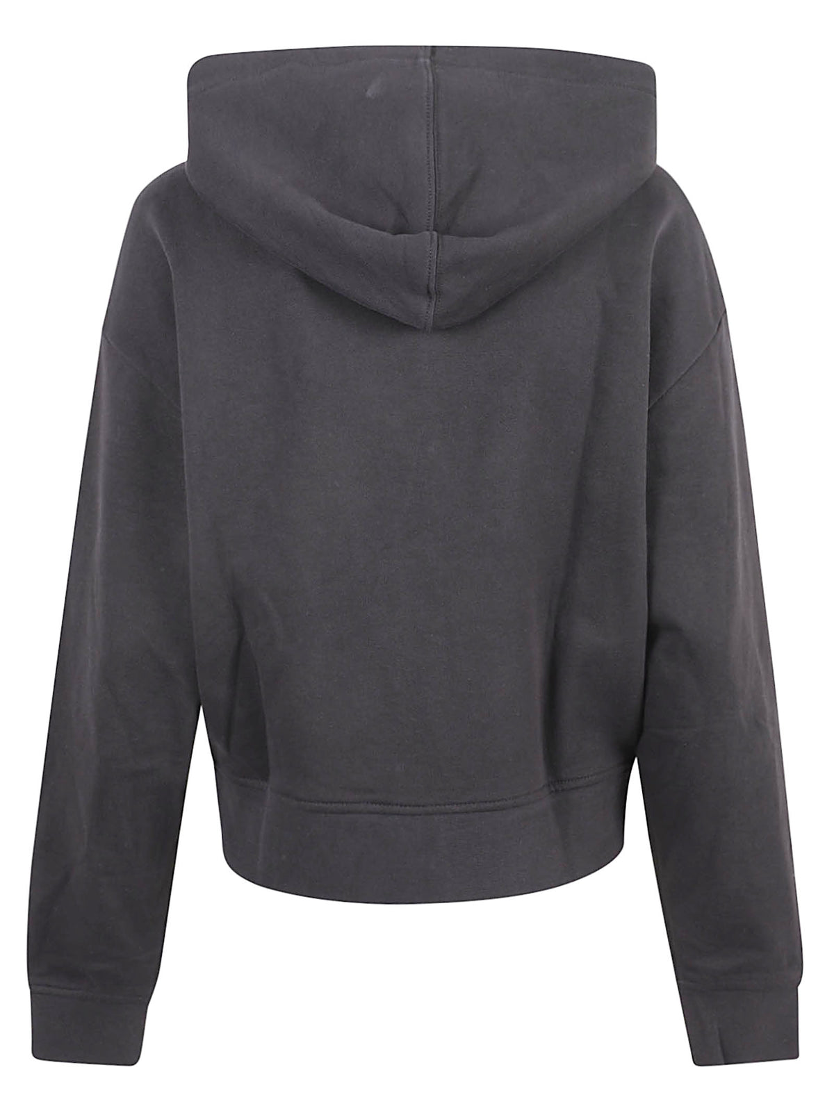 FELPA DONNA CON CAPPUCCIO LS MONOGRAM TERRY CROP RELAXED - CALVIN KLEIN JEANS LV047F208G UB1 Black CALVIN KLEIN 