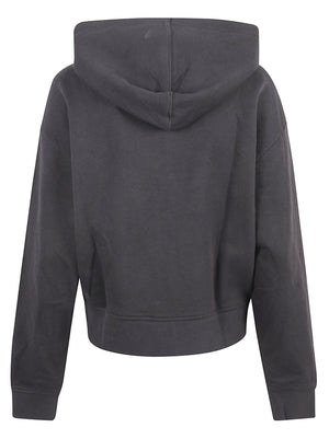 FELPA DONNA CON CAPPUCCIO LS MONOGRAM TERRY CROP RELAXED - CALVIN KLEIN JEANS LV047F208G UB1 Black CALVIN KLEIN 
