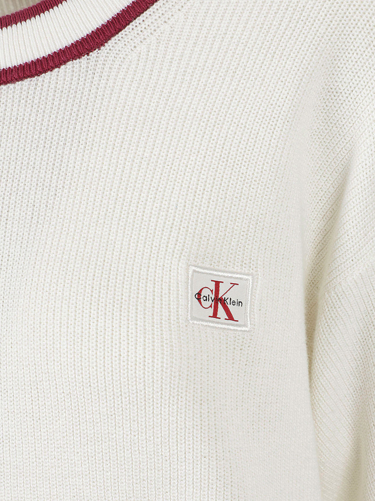 MAGLIONE GIROCOLLO DONNA WOVEN LABEL CREWNECK SWEATER - CALVIN KLEIN JEANS<BR/> LV047H303G YAS Tofu CALVIN KLEIN 