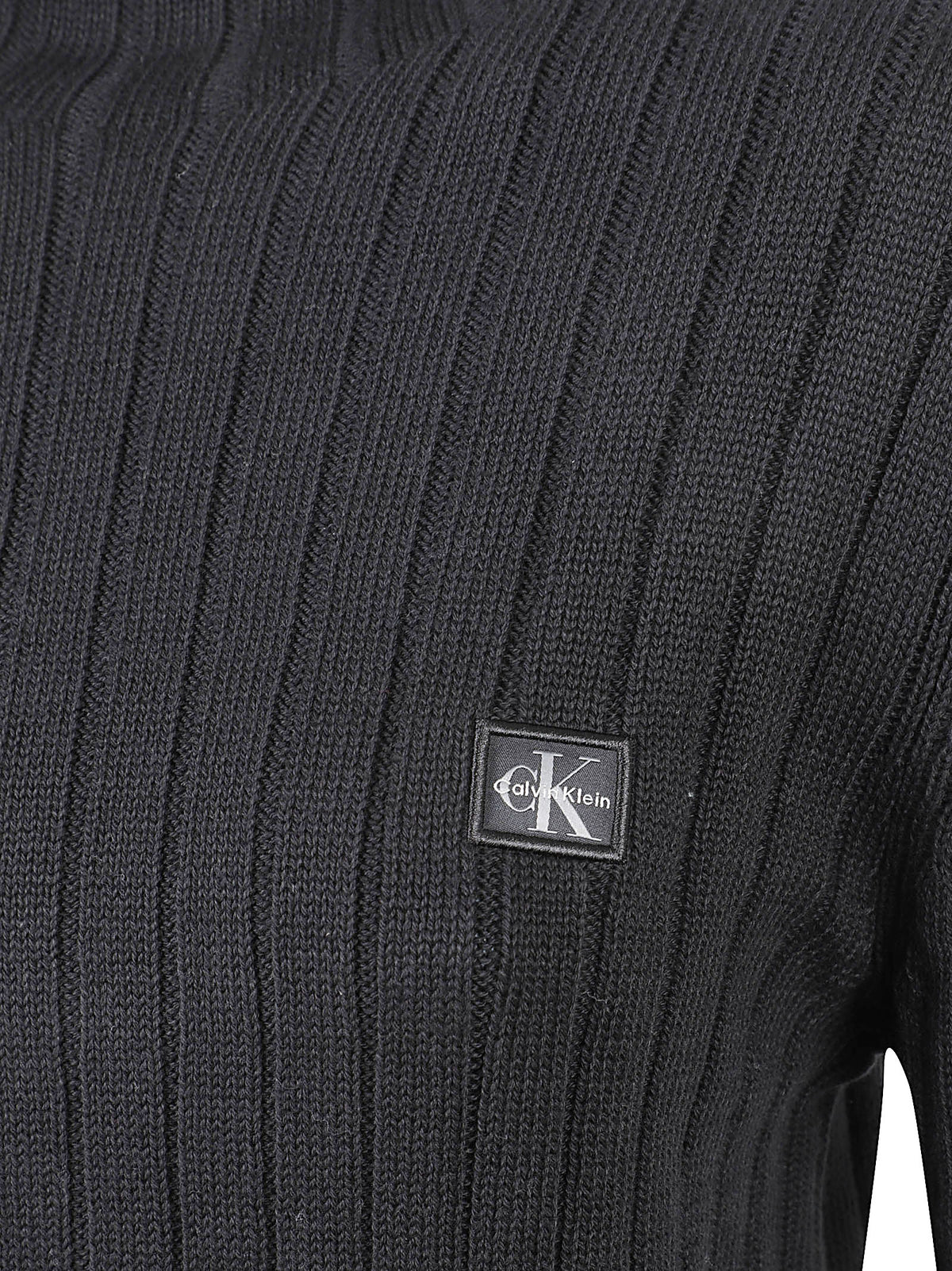 MAGLIONE COLLO ALTO DONNA WOVEN LABEL TNECK SWEATER - CALVIN KLEIN JEANS LV047H304G UB1 Black CALVIN KLEIN 