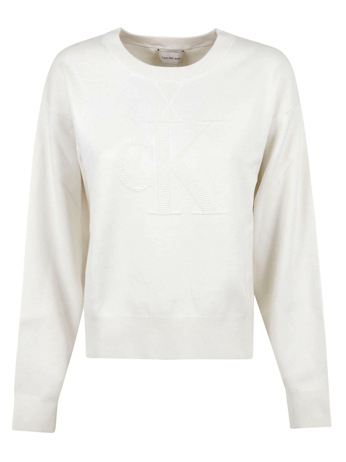MAGLIONE GIROCOLLO DONNA LOGO OTTOMAN LS PULLOVER - CALVIN KLEIN JEANS <BR/> LV047H315G YAS Tofu CALVIN KLEIN 