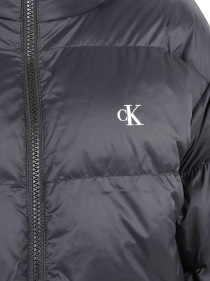 GIACCA IMBOTTITA DONNA ESSENTIAL MW CROP PUFFER - CALVIN KLEIN JEANS<BR/> LV047H503G UB1 Black CALVIN KLEIN 