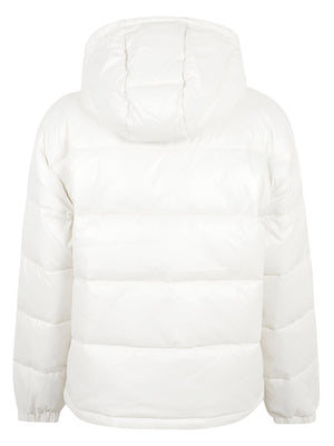 GIACCA DONNA CON CAPPUCCIO SHINE MW CLASSIC PUFFER - CALVIN KLEIN JEANS LV047H512G 67U Chalk CALVIN KLEIN 