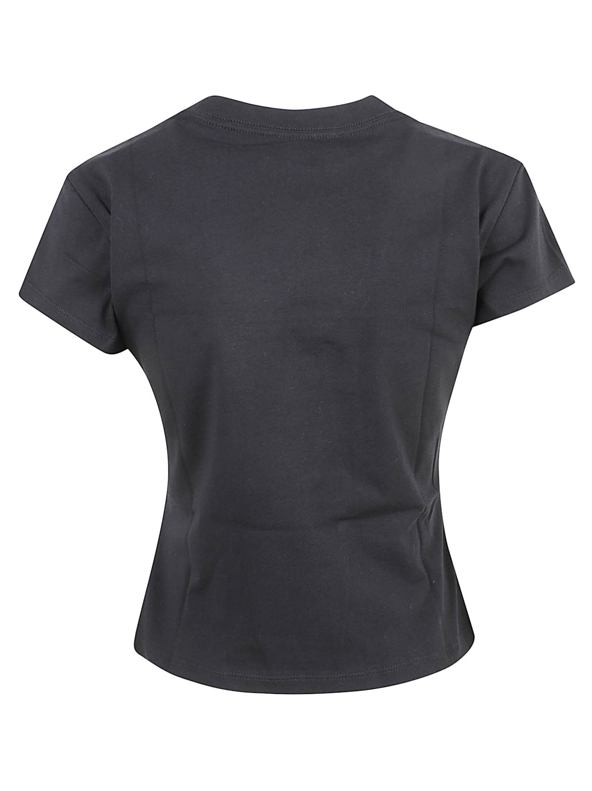 MAGLIA DONNA A MANICA CORTA  SS SLIM FIT BABY MONOLOGO SCRIPT - CALVIN KLEIN JEANS<BR/> LV047H843G UB1 Black CALVIN KLEIN 