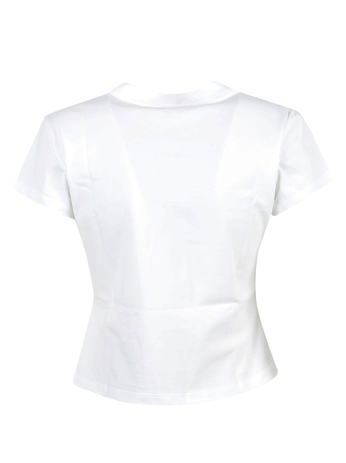 MAGLIA DONNA A MANICA CORTA SS SLIM FIT BABY MONOLOGO SCRIPT - CALBVIN KLEIN JEANS<BR/> LV047H843G YAF BRIGHT WHITE CALVIN KLEIN 