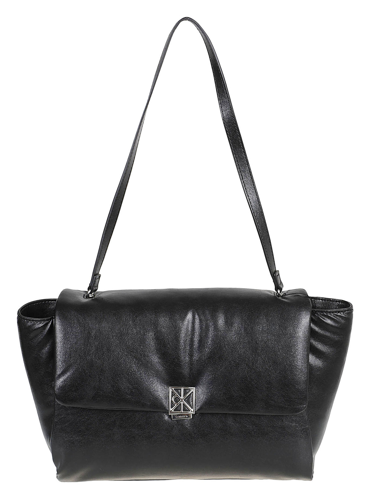 BORSA A SPALLA EMBLEM HW PADDED SATCHEL - CALVIN KLEIN LV04F3615G UB1  CALVIN KLEIN 