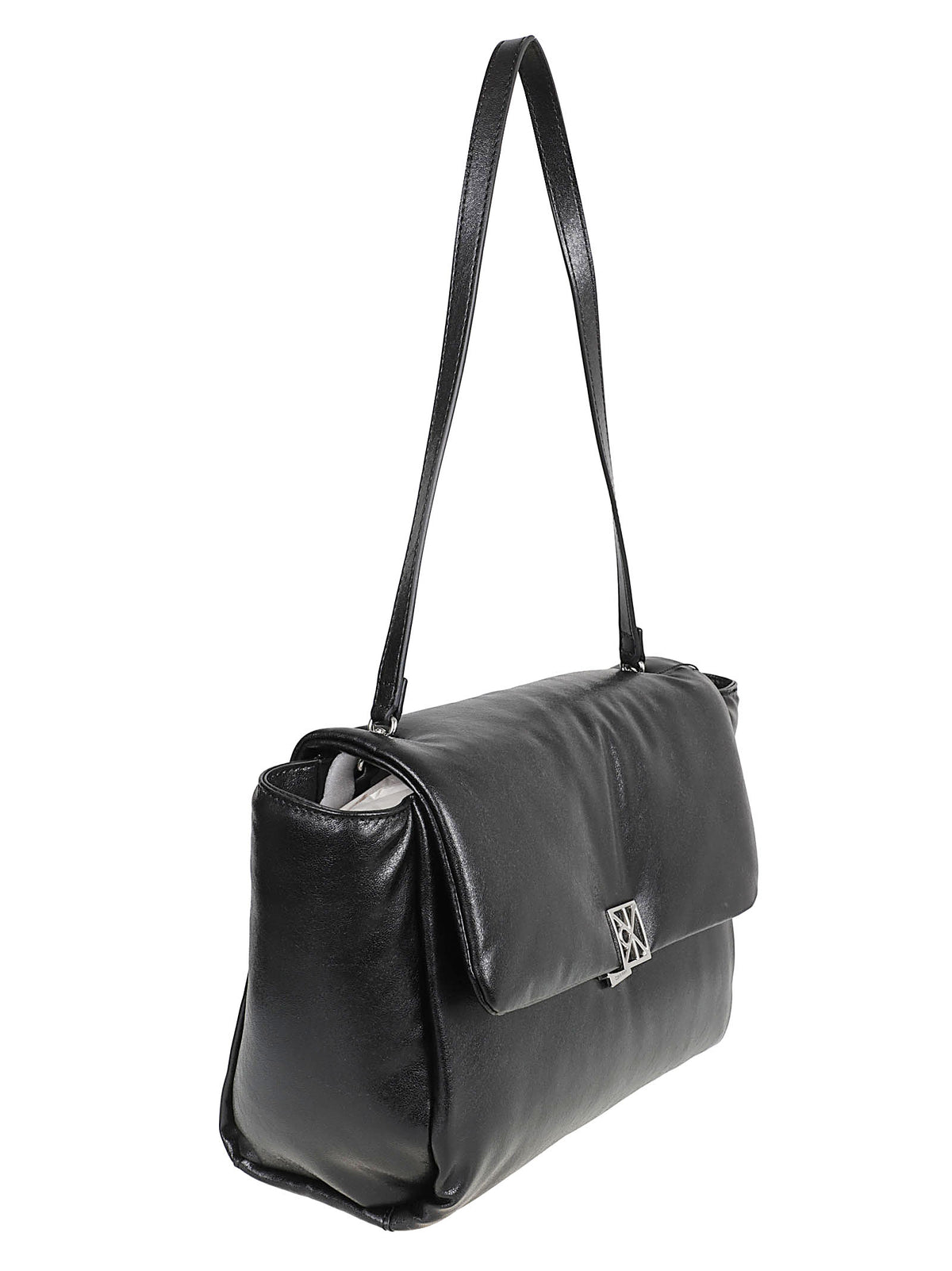 BORSA A SPALLA EMBLEM HW PADDED SATCHEL - CALVIN KLEIN LV04F3615G UB1  CALVIN KLEIN 