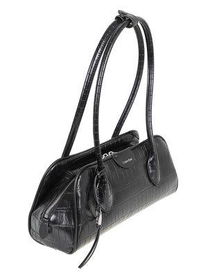 BORSA A SPALLA EMBLEM TRIO CROCO SHOULDER BAG - CALVIN KLEIN<BR/> LV04F3780G UB1  CALVIN KLEIN 