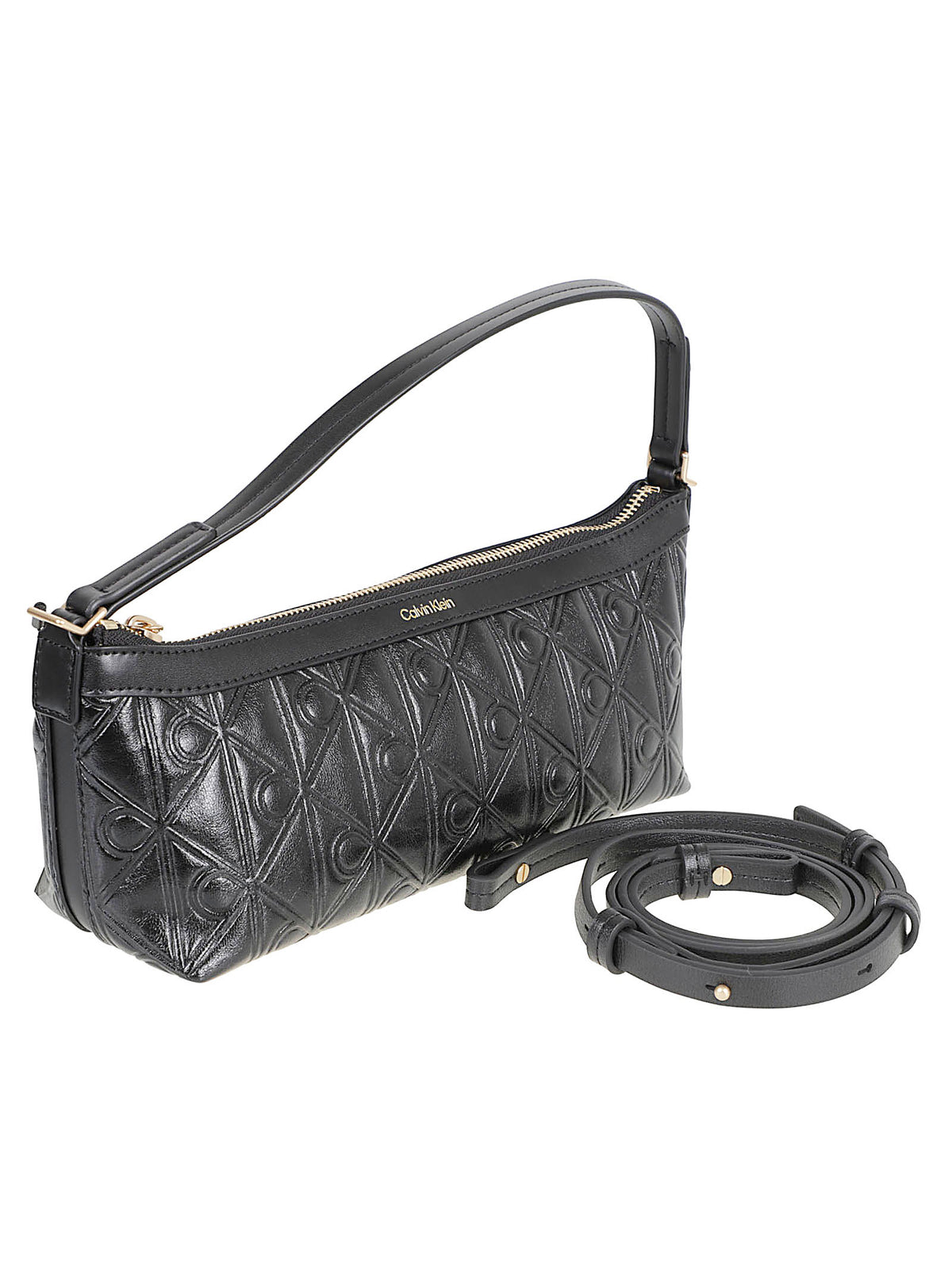 BORSA A SPALLA DONNA EMBLEM AOP DEBOSSED ELONGATED - CALVIN KLEIN LV04F3873G UB1  CALVIN KLEIN 