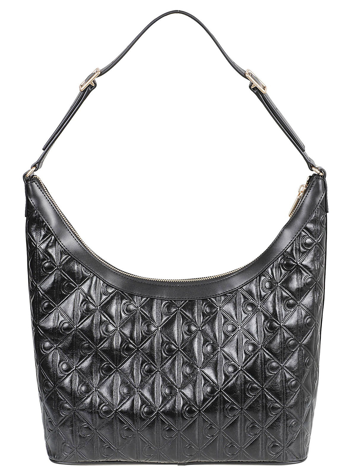 BORSA A SPALLA DONNA EMBLEM AOP DEBOSSED MEDIUM - CALVIN KLEIN LV04F3875G UB1 Sabbia CALVIN KLEIN 