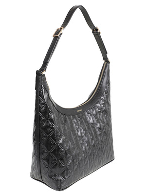 BORSA A SPALLA DONNA EMBLEM AOP DEBOSSED MEDIUM - CALVIN KLEIN LV04F3875G UB1 Sabbia CALVIN KLEIN 