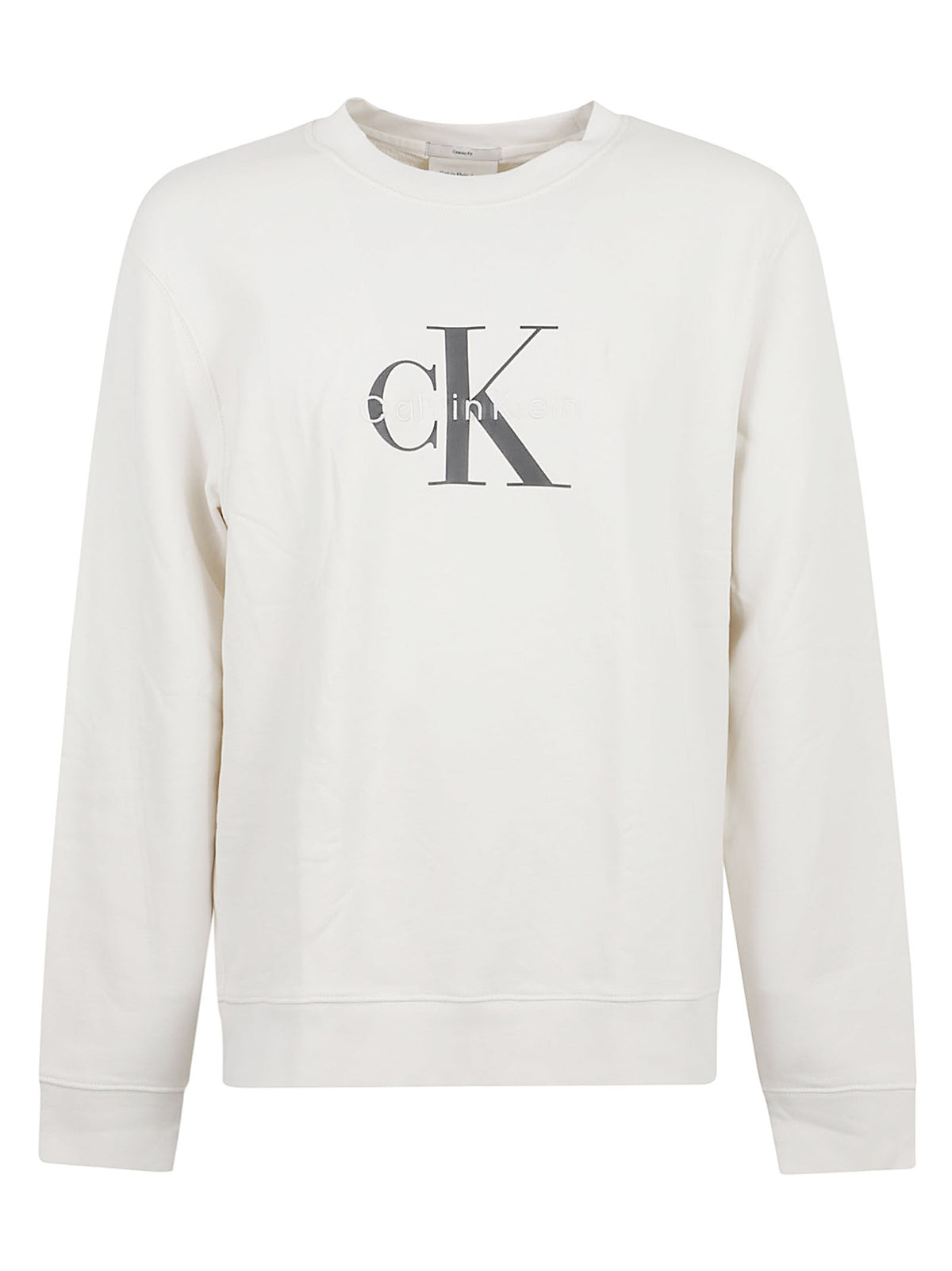 FELPA UOMO GIROCOLLO LS 350TERRY LOGO - CALVIN KLEIN JEANS LV04RG278G YAS Tofu CALVIN KLEIN 