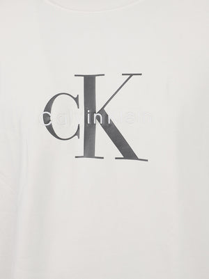 FELPA UOMO GIROCOLLO LS 350TERRY LOGO - CALVIN KLEIN JEANS LV04RG278G YAS Tofu CALVIN KLEIN 