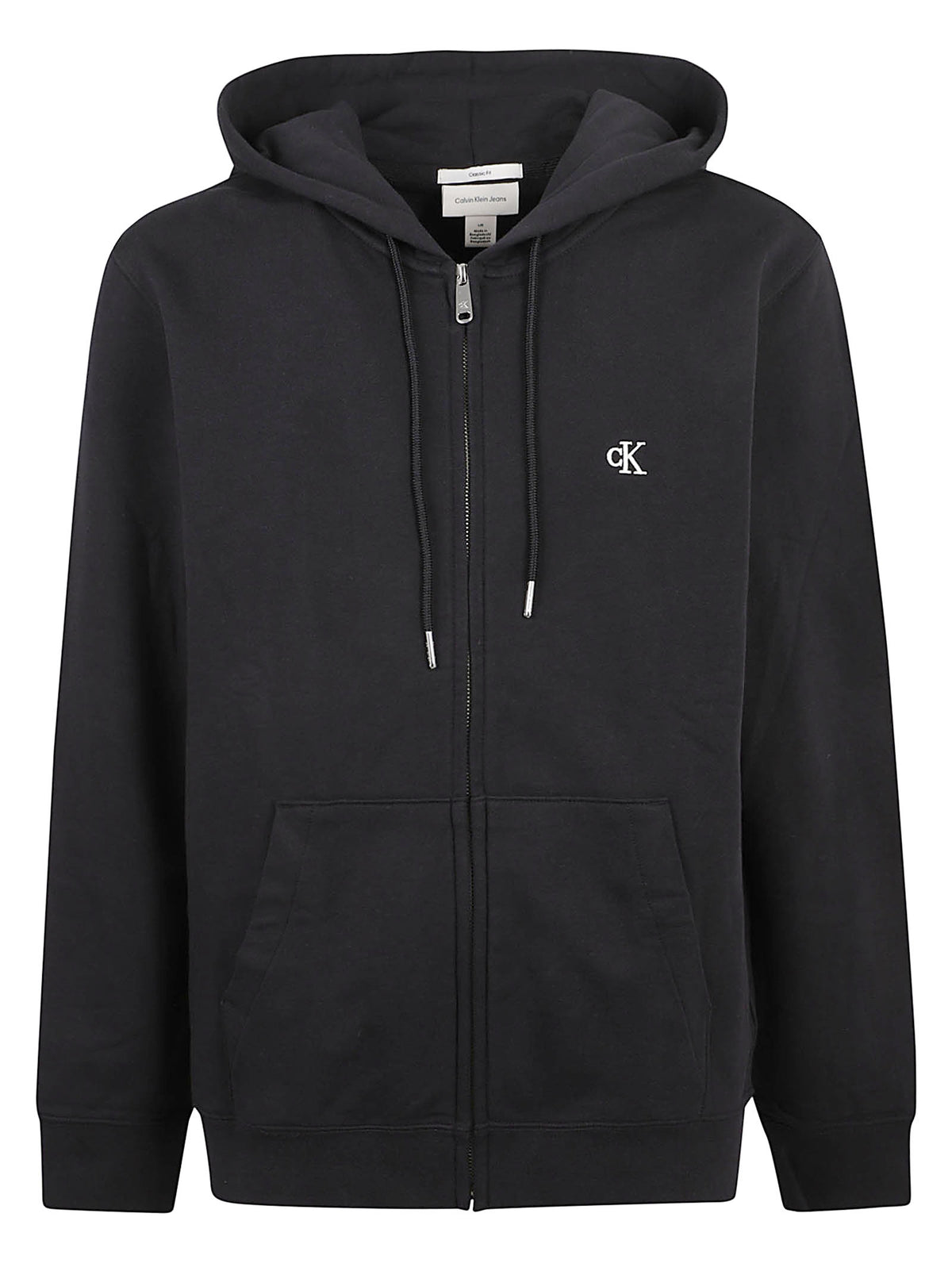 FELPA UOMO ZIP CON CAPPUCCIO - CALVIN KLEIN JEANS LV04RG287G UB1 Black CALVIN KLEIN 